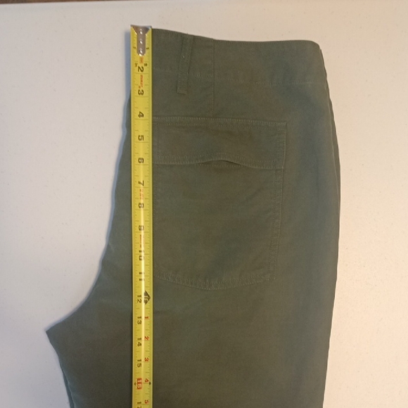 Lauren Ralph Lauren Khaki Green Utility Cropped Wide Leg Pants Lyocell Cotton 12 - Picture 12 of 15